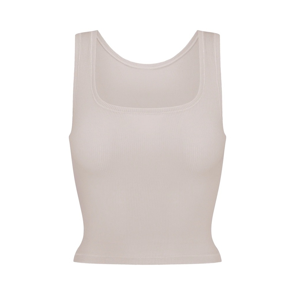 NWT Skims cotton rib tank top (stone)